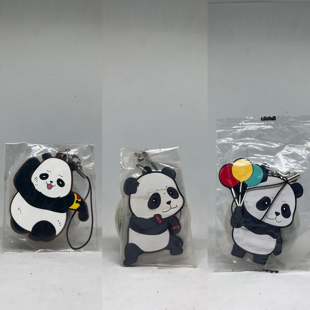 keychain rubber jujutsu kaisen 0 Panda ganci strap gantungan kunci merch anime jepang manga