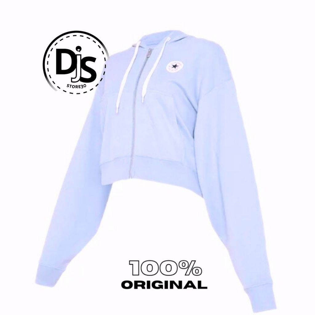 Jaket Converse Women Converse Retro full zip Biru