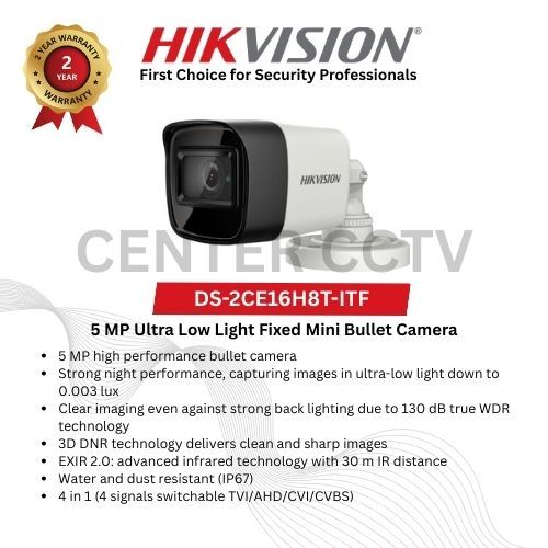 DS-2CE16H8T-ITF LOW LIGHT TURBO HD HIKVISION