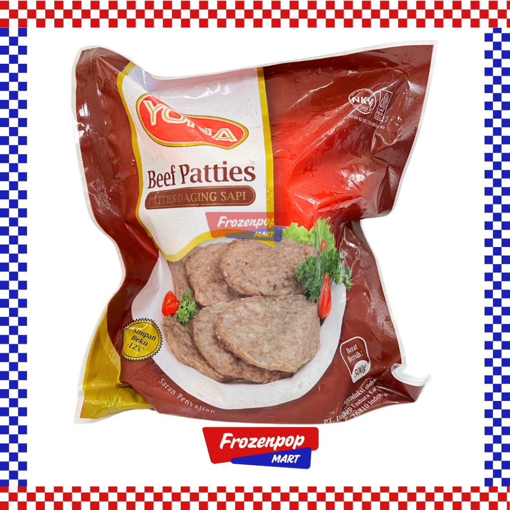 

Yona Beef Patties 500gr Isi 10 / Daging Burger Sapi / Patties Daging Sapi [INSTANT MALANG]