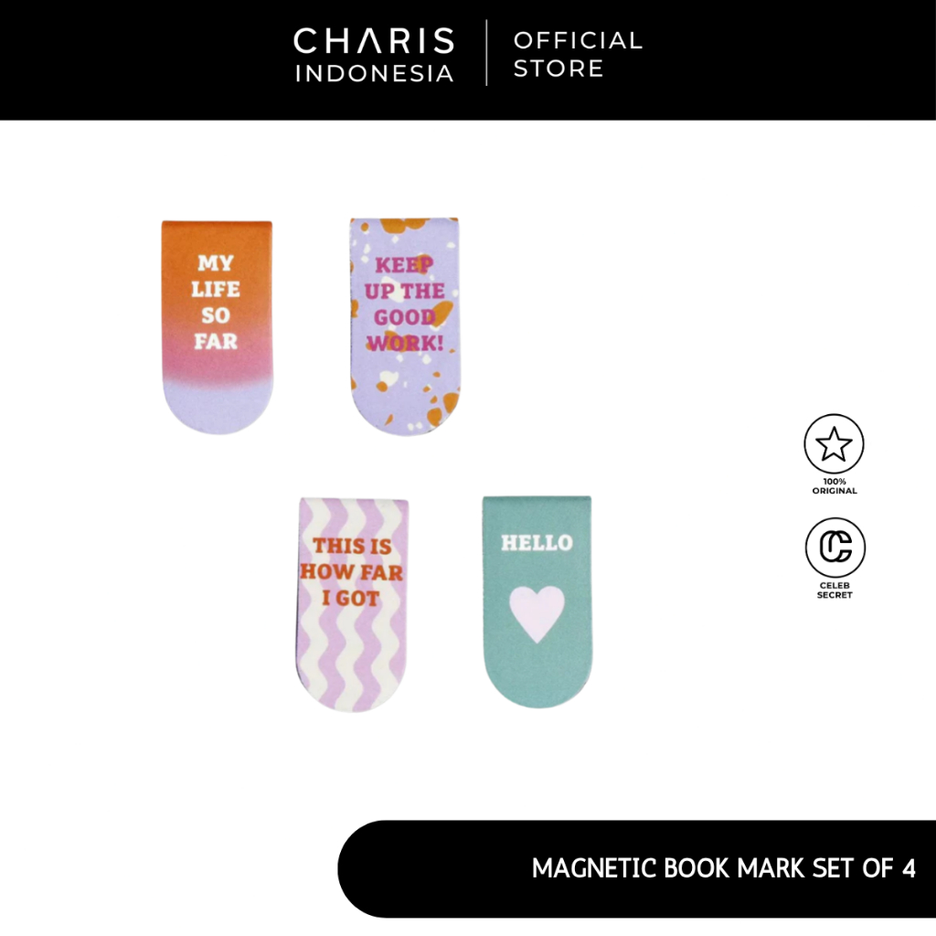 

Flying Tiger Magnetic Bookmark Set of 4 / pembatas buku magnet stiker aesthetic buku sekolah