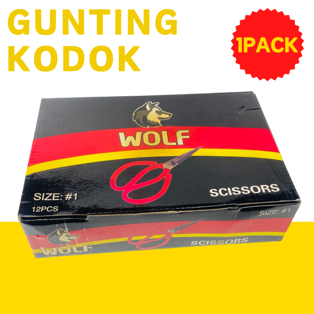 

Gunting Kodok 8 Inch WOLF Gunting Serbaguna Seng Kawat Kertas Kain Kulit Benang 1PACK/12PCS