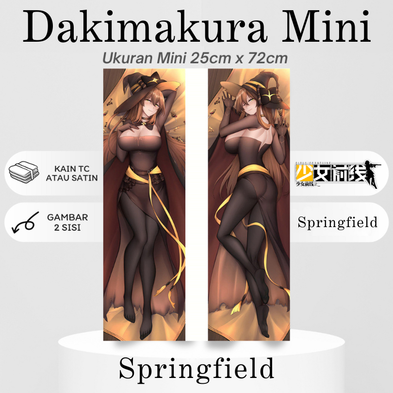 DAKIMAKURA Mini SPRINGFIELD Girls' Frontline - Sarung bantal Mini Waifu Anime GFL