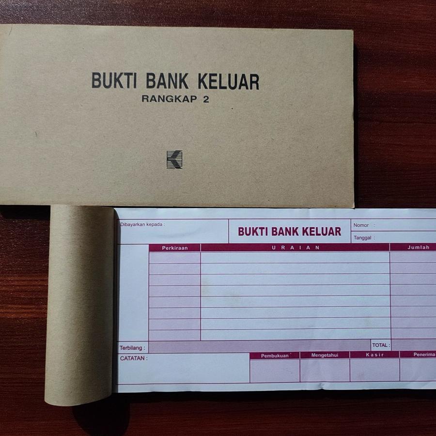 

BUKTI BANK KELUAR 2 PLY / RANGKAP 2, PAKE KARBON, KURNIA