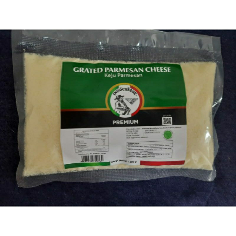 

[oddsolshop] pekanbaru/Indocheese Keju Parmesan Premium 200GR Grated Parmesan Cheese Halal 2028