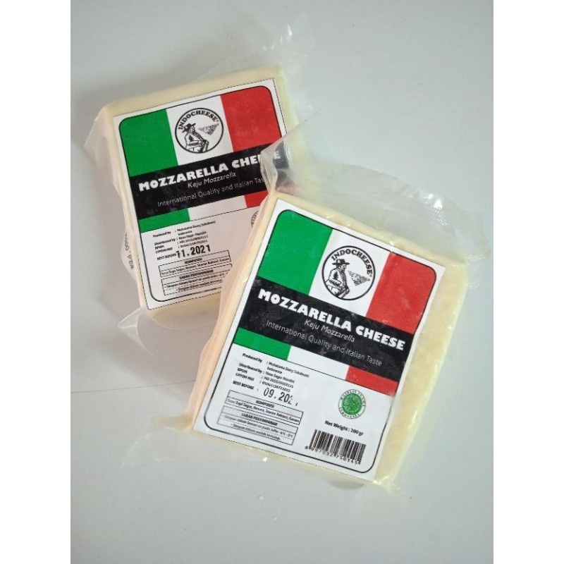 

[oddsolshop] pekanbaru/Indocheese Keju Mozarela Blok 200GR Mozarella Cheese Block Halal 2026
