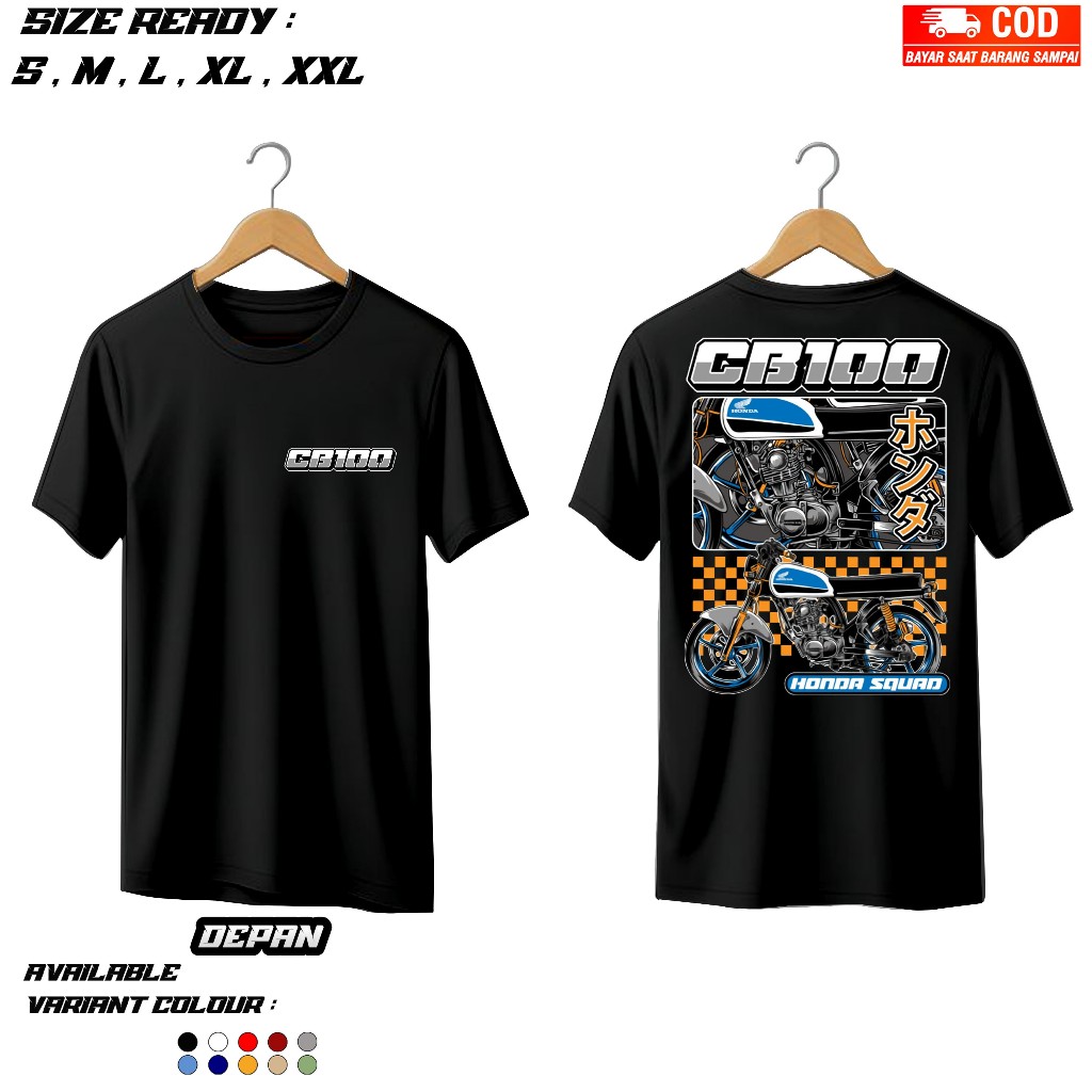 Kaos Motor CB100 Sedulur Indonesia // Kaos CB 100 // Baju CB 100 // CB 100