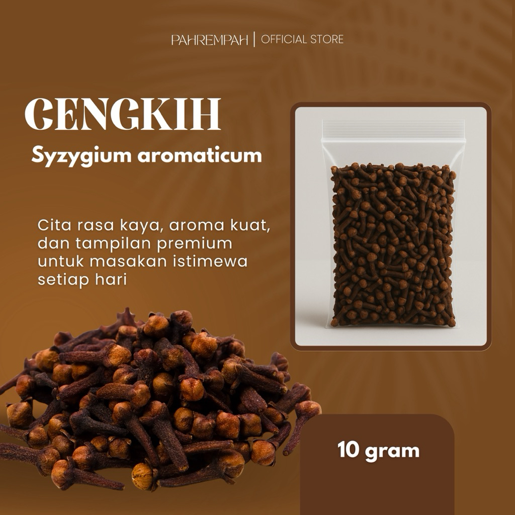 

PAH REMPAH - Cengkeh Kering 10gr | Rempah Dapur Wangi | Kemasan Klip Ekonomis & Rapi