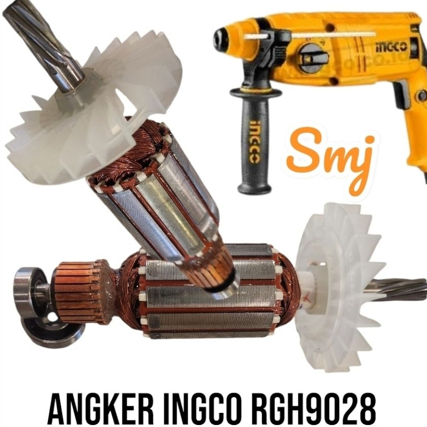angker mesin bor rotary hammer Ingco rgh9028 armature ingco rgh9028 rotor Ingco rgh9028 motor kipas 
