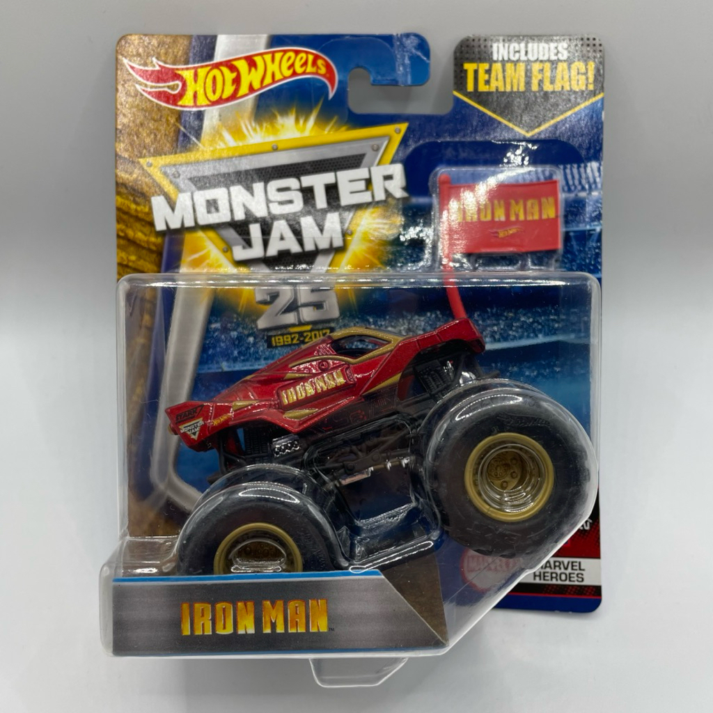 Hot Wheels Monster Jam Iron Man Avengers Superhero Marvel Skala 64 Truck Trucks Hotwheels