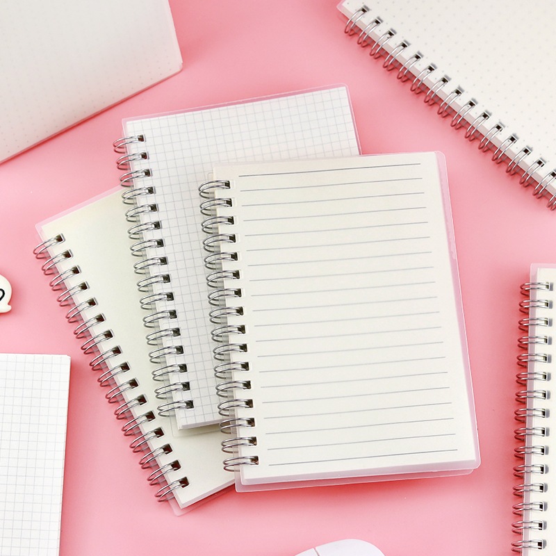 

Coil Notebook A4/A5/A6/B5 ,Hightune Spiral Notebook / Buku Spiral 80 Halaman Cover PP Transparant Waterproof