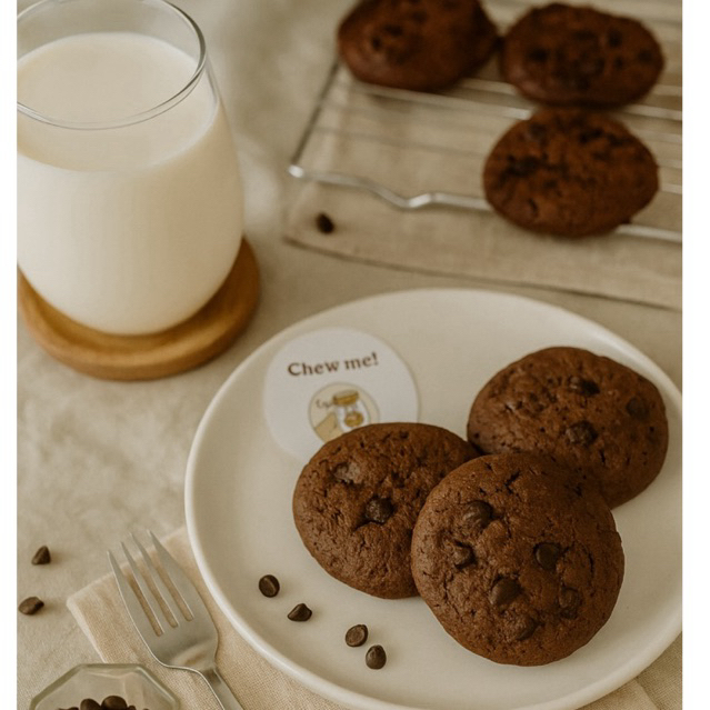

Chewmeee cookies - Soft baked cookies | Double chocolate nuttela