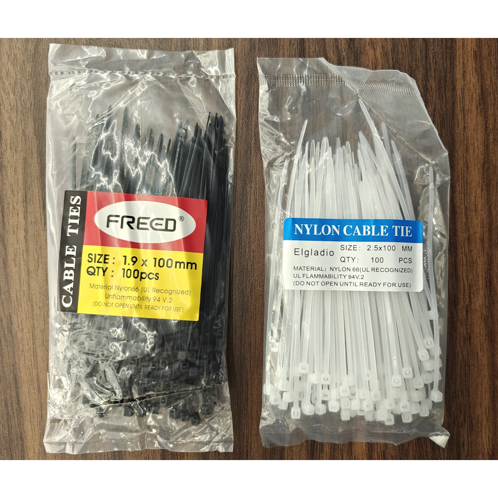 

Kabel ties/Kabel tis/Cable tie/Tali serut/Tali segel plastic kemasan makanan Panjang 10 cm