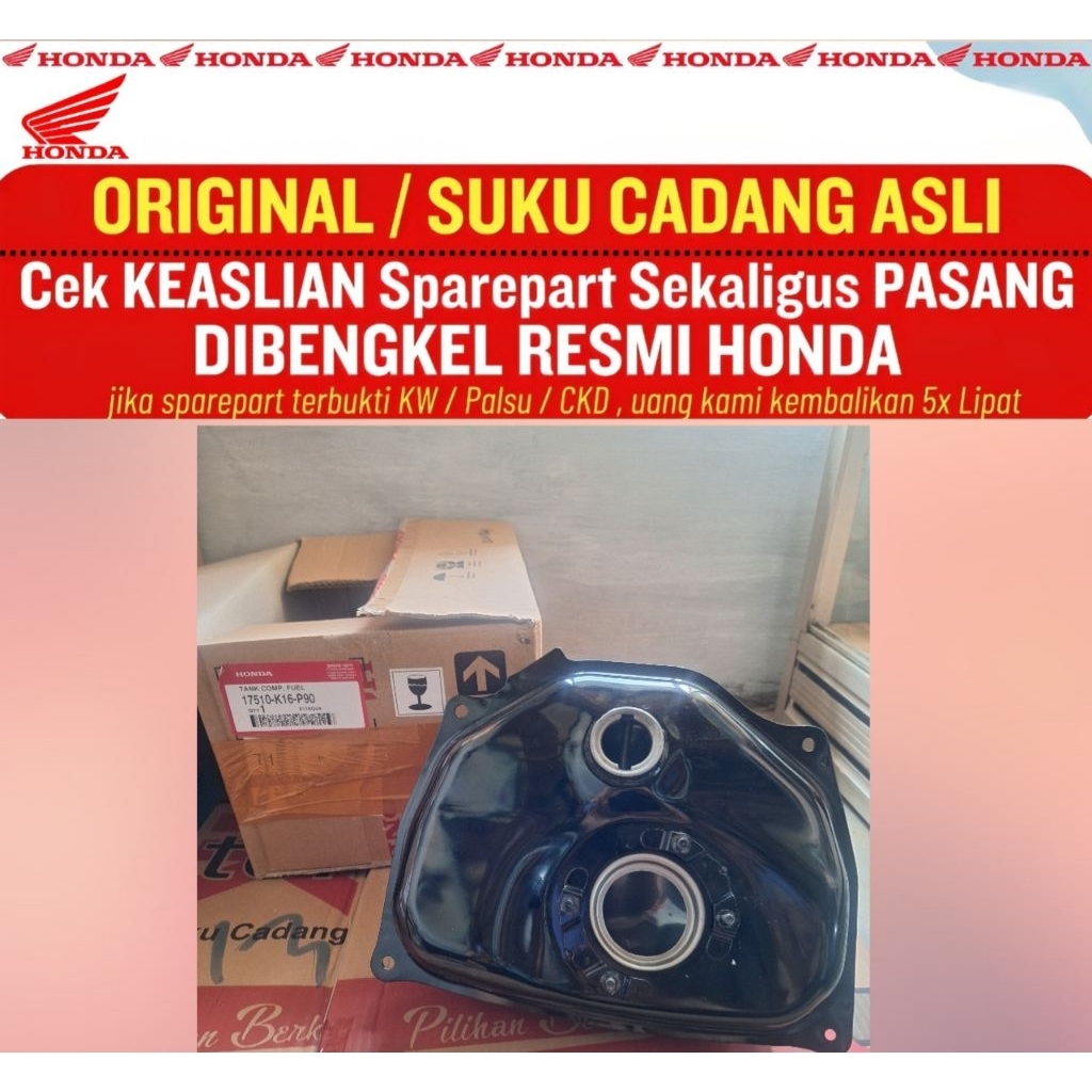 17510-K16-P90 TANGKI BENSIN BEAT FI SCOOPY FI BEAT POP FI SCOOPY F1 TAHUN 2014-2016 ORIGINAL AHM 175