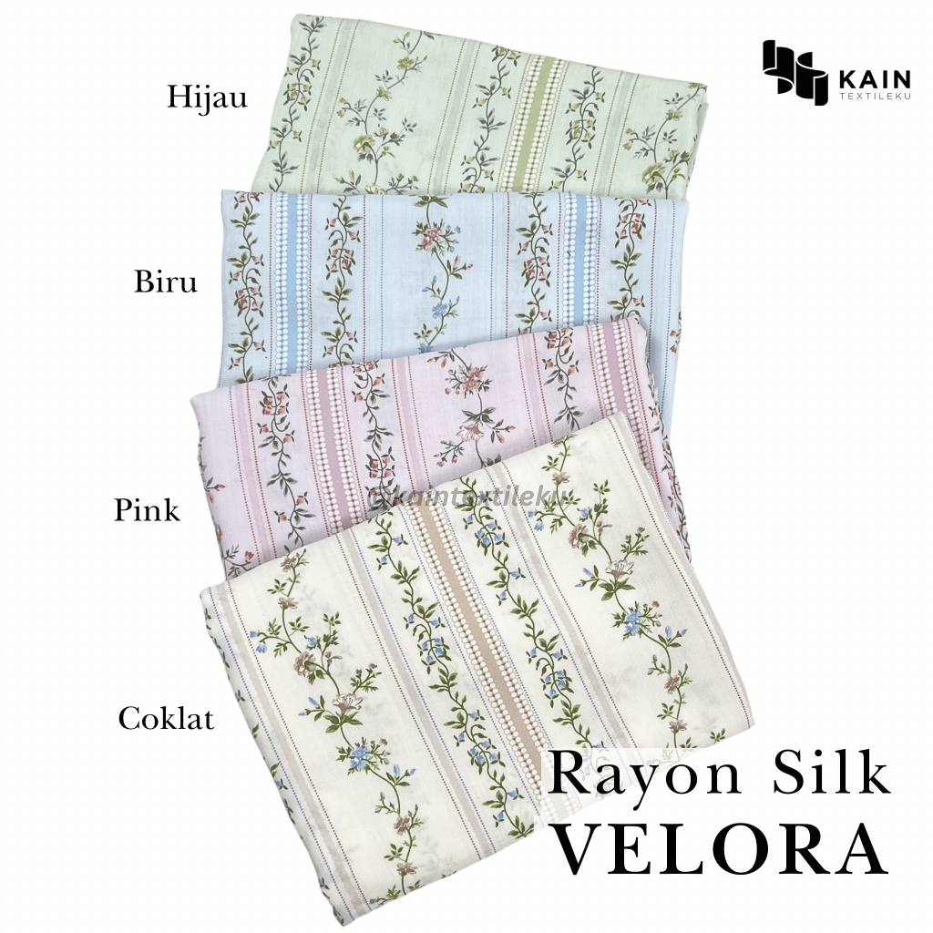 0,5 meter Bahan Kain Rayon Silk Velora