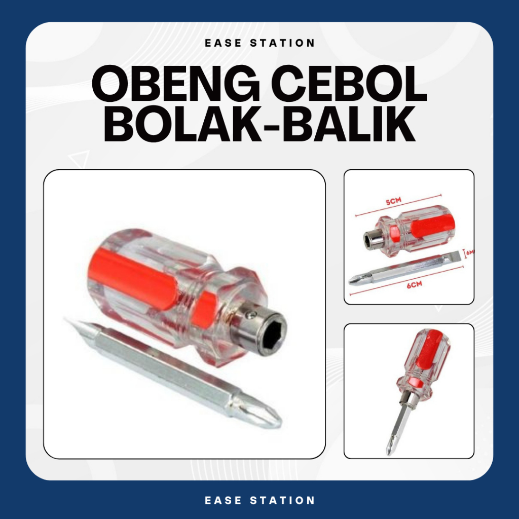 OBENG KECIL MINI OBENG BOLAK BALIK  OBENG MINI PLUS MINUS 2 WAY OBENG KECIL MINUS PLUS