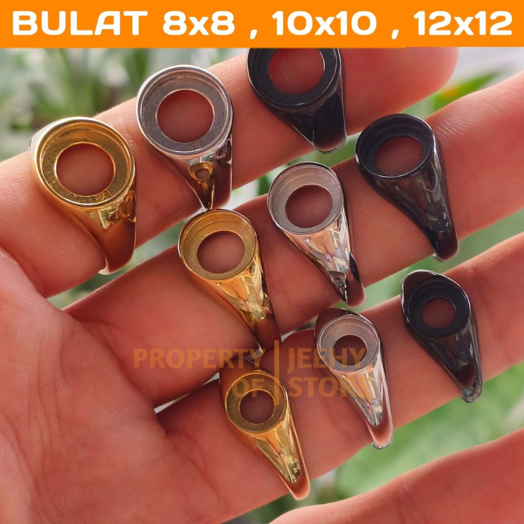 RING CINCIN TITANIUM SUPER BULAT 8x8 , 10x10 , 12x12