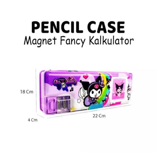 

Kotak Pensil Magnet 8616 Karakter Sanrio | Tempat Pensil Anak Kalkulator + Rautan Kuromi Cinnamoroll My Melody