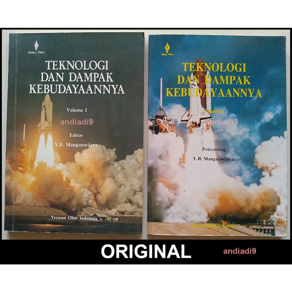 BUKU Y.B. MANGUNWIJAYA TEKNOLOGI DAN DAMPAK KEBUDAYAANNYA VOL. I – II 1 – 2 ORIGINAL