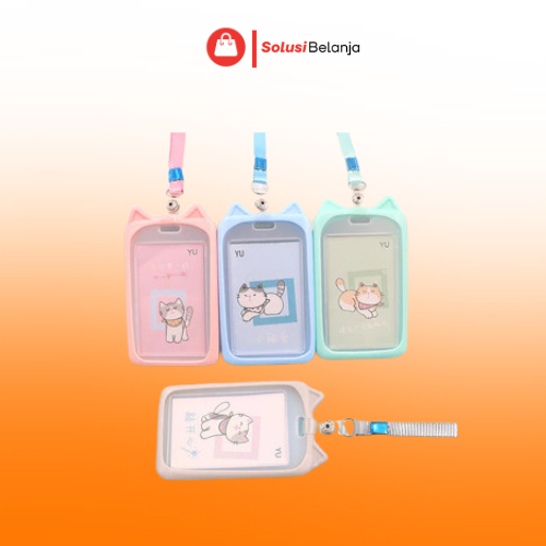 

Name Tag Lanyard Gantungan Kartu Motif Kuping / Id Card Holder Akses MRT Busway E-Money Bentuk Karakter Warna Paste Y3424
