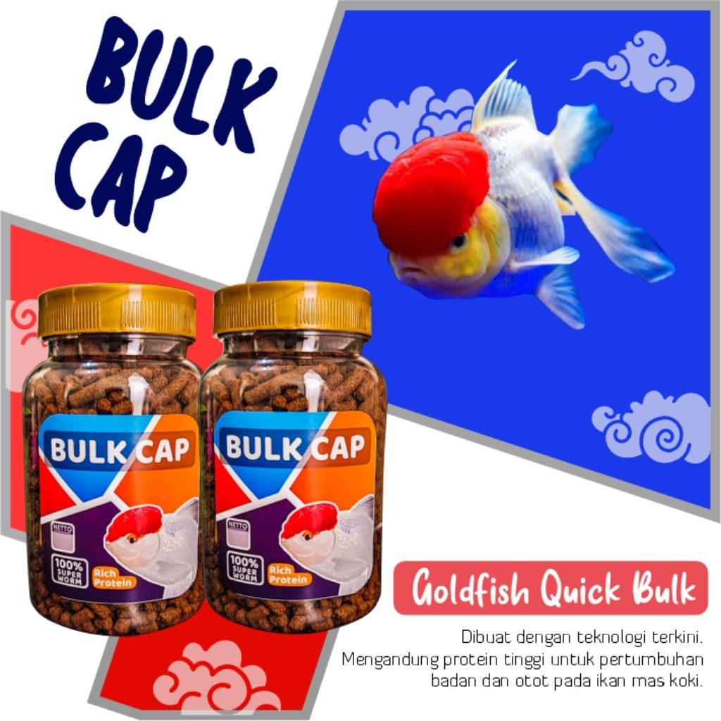 Pakan Makanan Pelet Ikan Mas Koki Bulk Cap Untuk Jambul Mas Koki