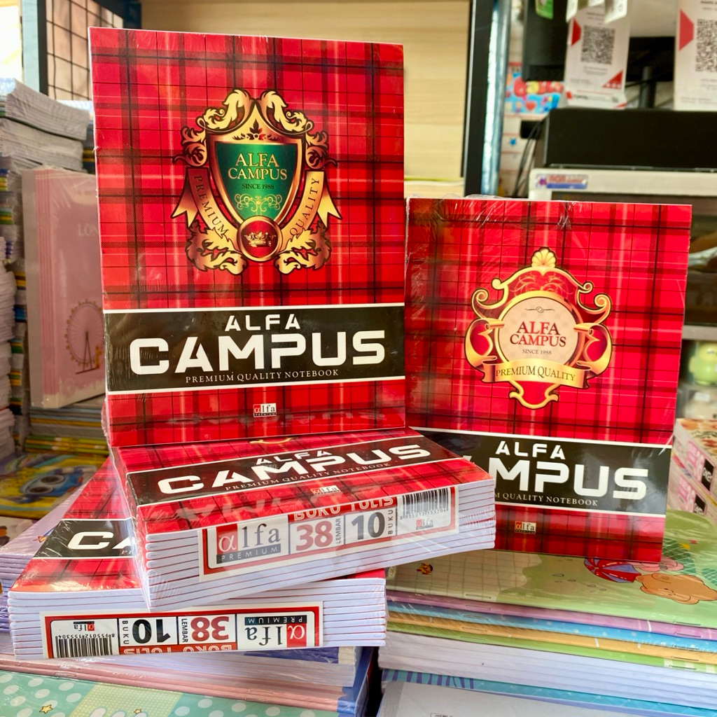 

1 PAK ISI 10 BUKU TULIS 38L ALFA CAMPUS KWARTO