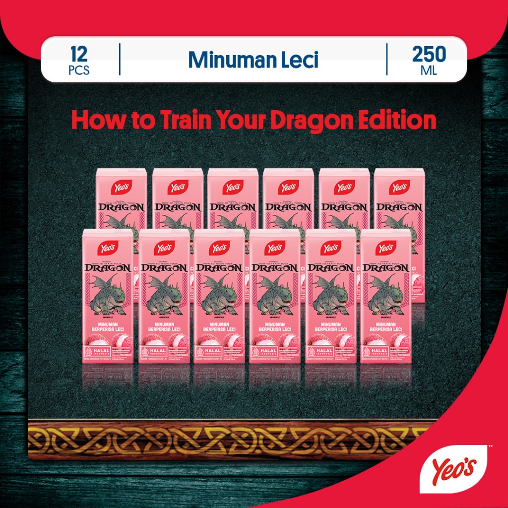 

Yeos Lychee Drink 250ml - How to Train Your Dragon Edition Edition (PAKET ISI 12)