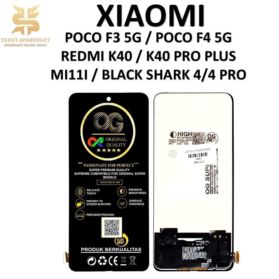 LCD TOUCHSCREEN XIAOMI POCO F3 5G / POCO F4 5G / REDMI K40 / K40 PRO / K40 PRO PLUS / MI11I / MI11X 