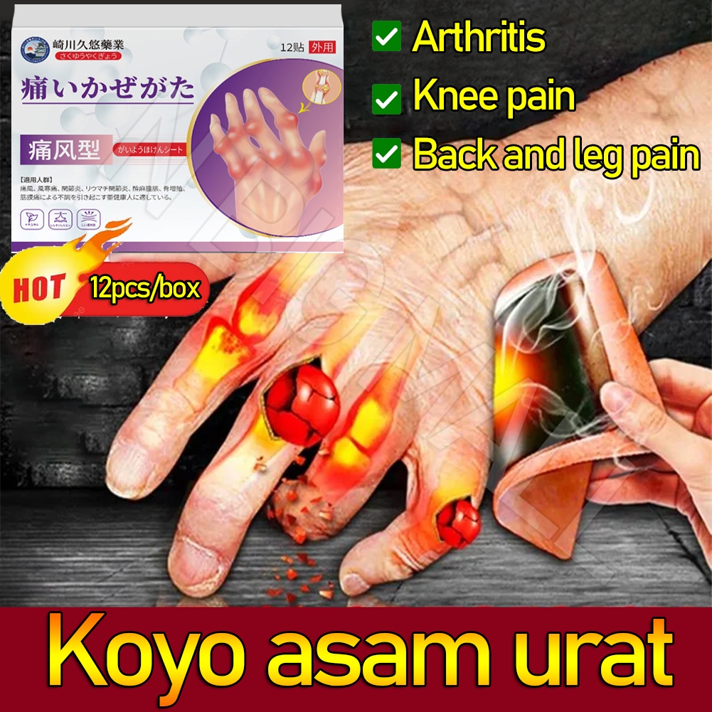 Koyo asam urat Koyo lutut nyeri sendi Gout Patch Pain relief patch Obat Sakit Lutut Knee pain relief