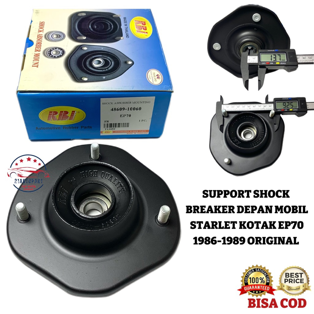 Support Shock Breaker Depan Mobil Starlet Kotak EP70 1986-1989 Original RBI 48609-10060