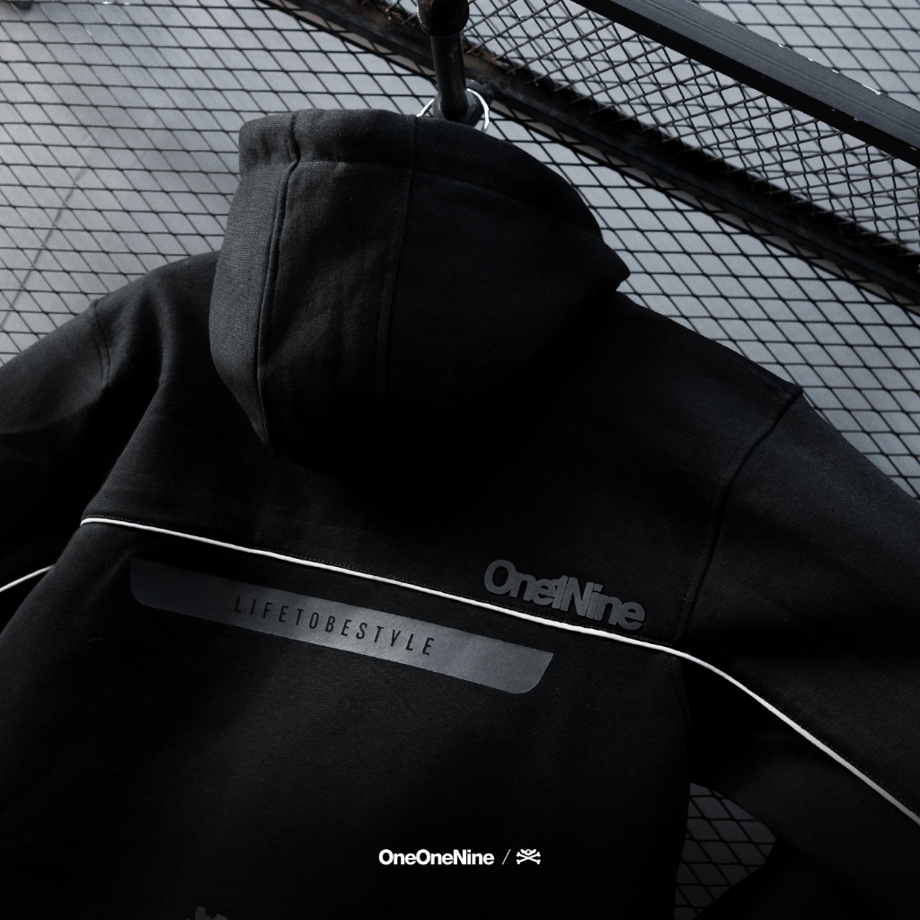 TERLARIS Oneonenine Ksr Hoodie Light Black Series - Sweater Motor Unisex Fleece Sablon 2025