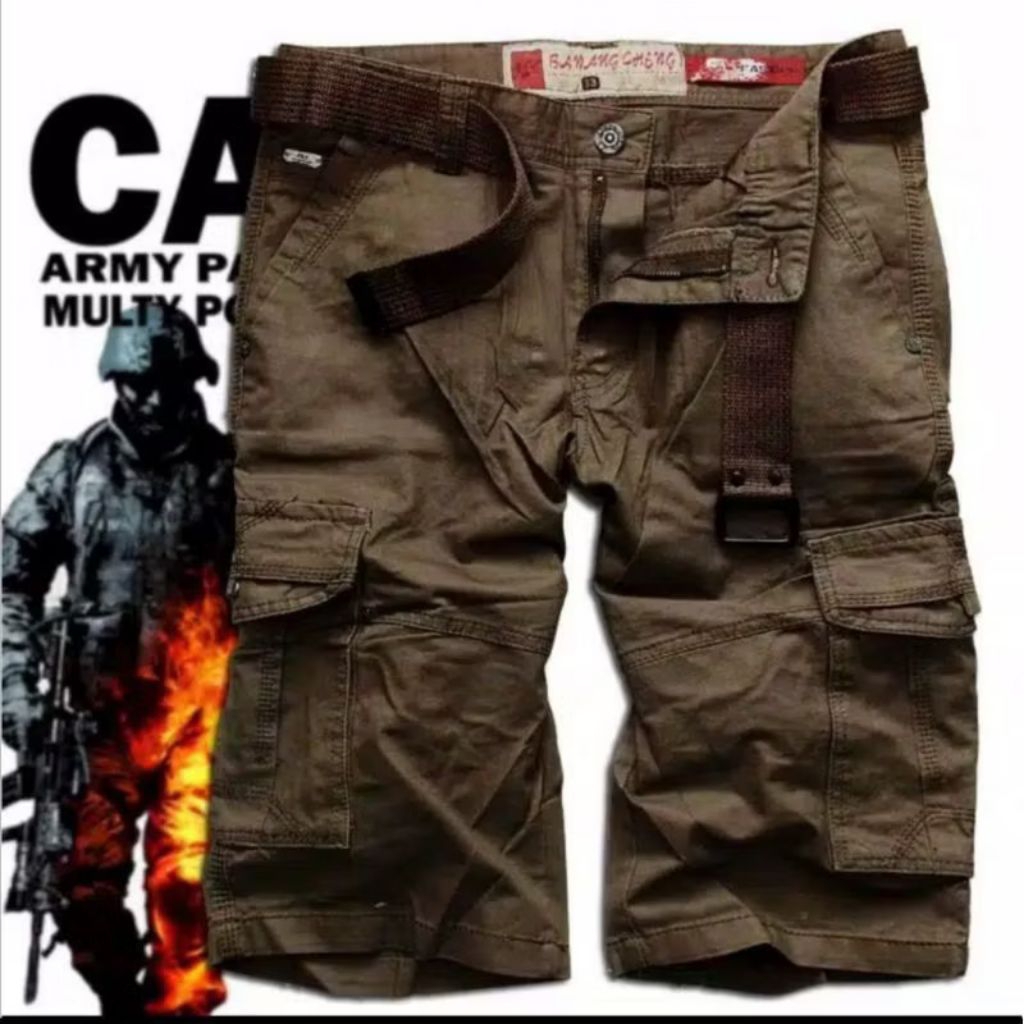 Celana Cargo Pendek Pria Ba Wang Cheng Import