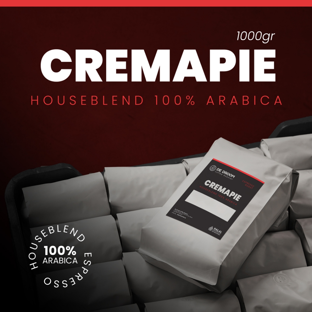 

De Droom - CREMA PIE HOUSEBLEND - Biji Kopi Espresso Classic Blend 100% Arabica