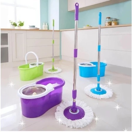 UnikOfficial - Pel Mop Putar Stainless Pel Mop HA Stainless Plastik Magic Mop 360°