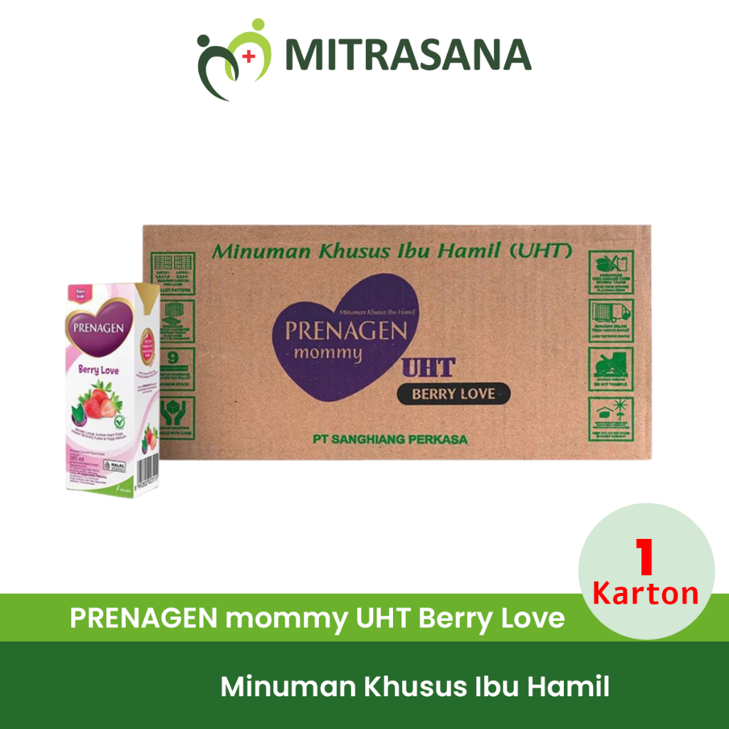 Prenagen Mommy UHT Berry Love 185ml (1 Karton) - Nutrisi Ibu Hamil & Menyusui