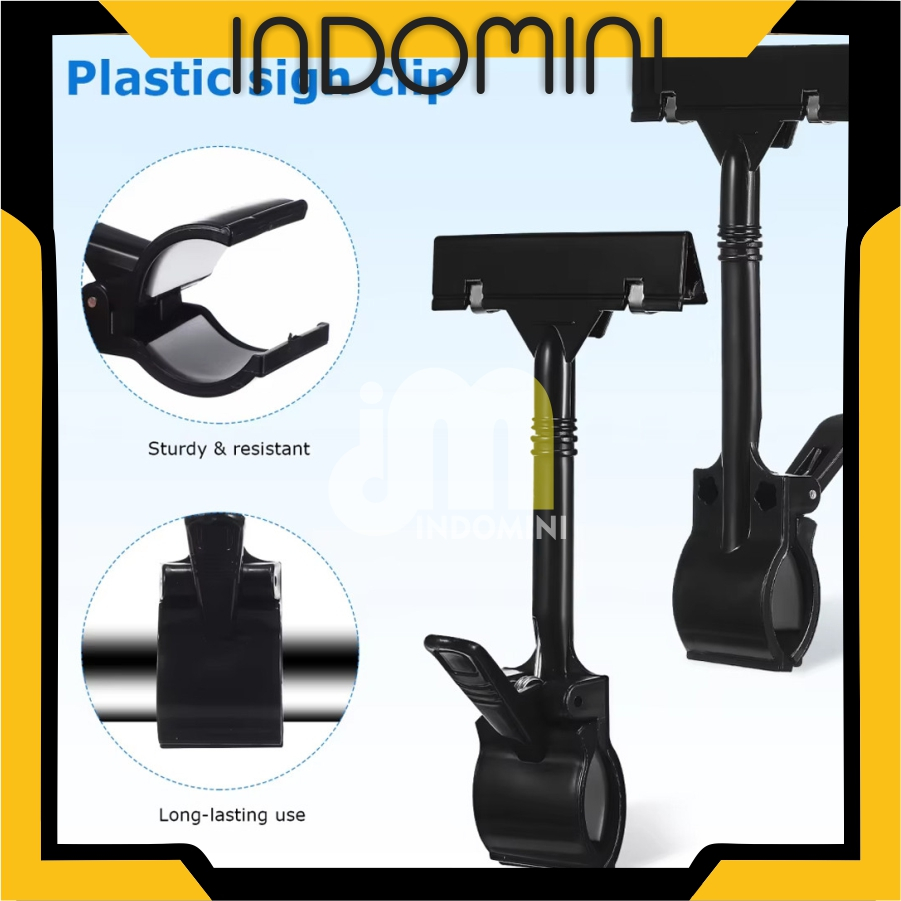 

INDOMINI Penjepit Promo / Clip Penjepit Label / Tag Hanger Transparan / Penjepit Price Tag R1338