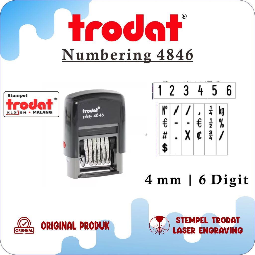 

Trodat 4846 numbering otomatis
