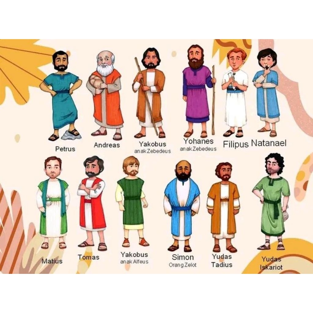 Tadeus Kostum 12 Murid Yesus Size Anak Dan Dewasa/Kostum Keagamaan/Kostum Cerita Alkitab/Costume Tha