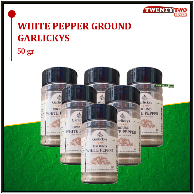 

[doz]|3X Garlickys Whitepepper / Lada Putih Bubuk 50 gr