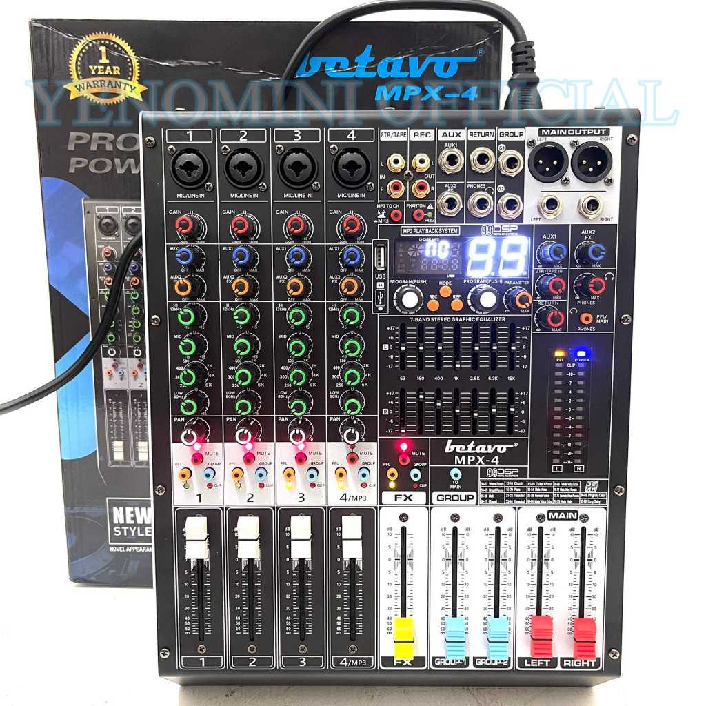 Power Mixer Betavo Audio MPX - 4 4Channel Original Professional Power Mixer MPX4 Mixing 4 Bagus ( Bi