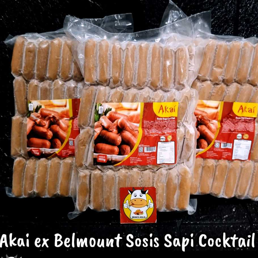 

SOSIS AKAI ex BELMOUNT 1KG - AKAI SOSIS SAPI COCKTAIL 1KG - FROZEN FOOD - BRONTZ JOGJA
