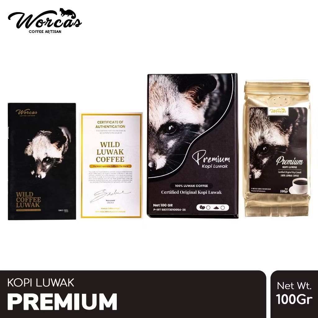 

WORCAS Premium Luwak Coffee 100gr - Classic Box Kopi Luwak
