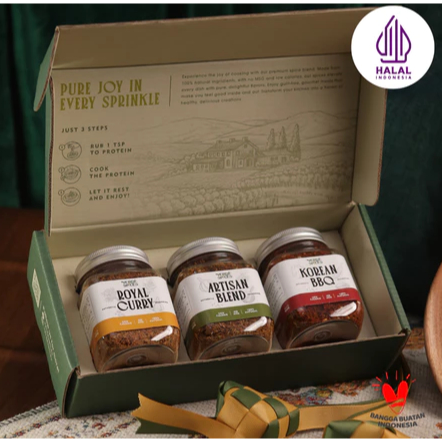 

Verde Spices DIET Mix 3-PACK [FREE Gift Box] Bumbu Marinasi Dry Rub BBQ Rendah Kalori Serbaguna