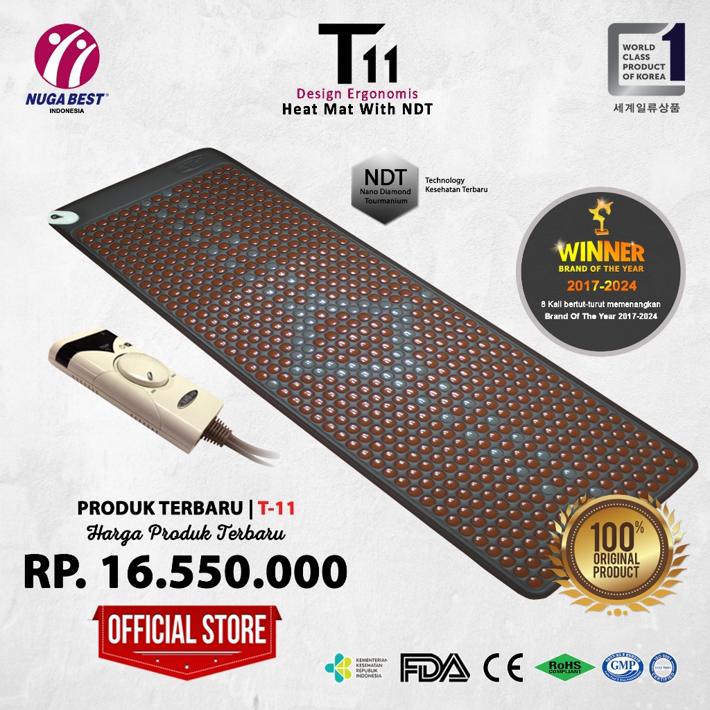 Alat terapi Nugabest |  T11 Heat Mat Nuga Best (Matras Kesehatan)  asli korea