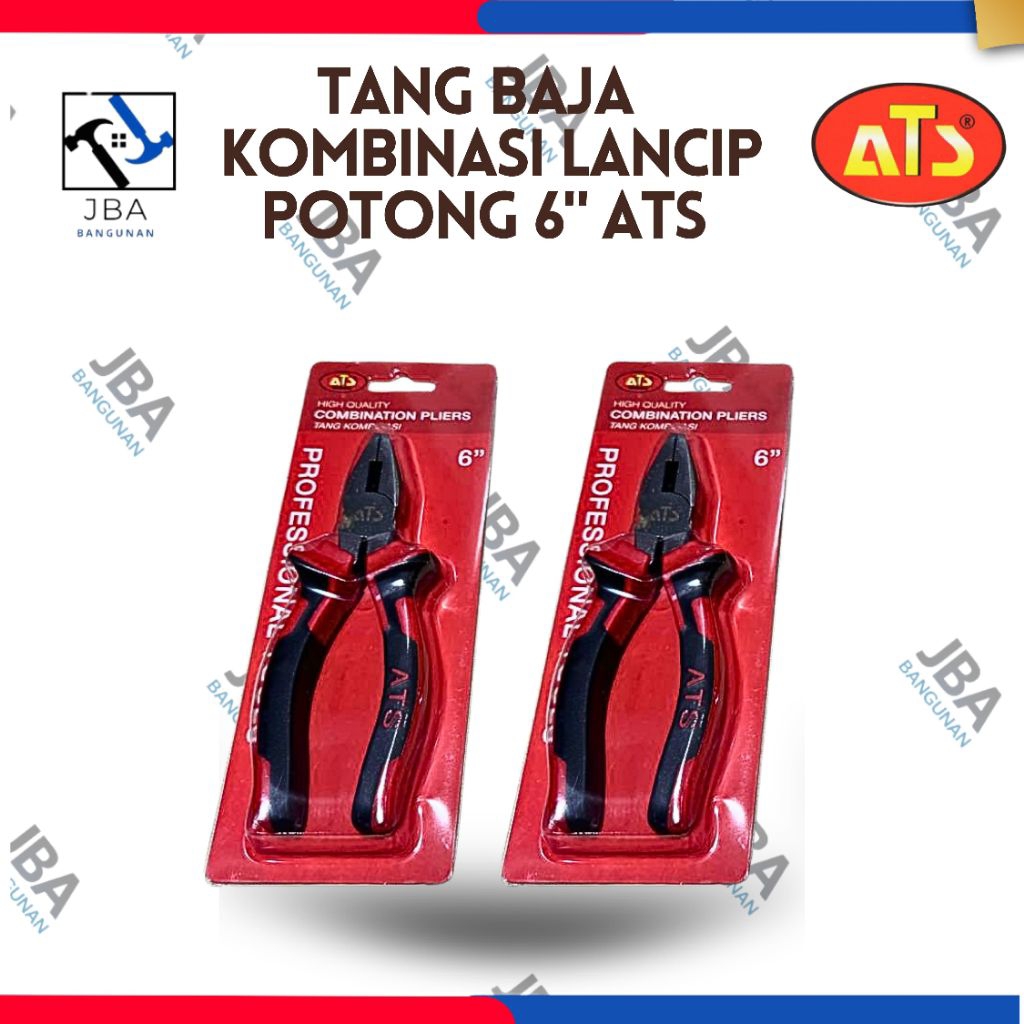 Tang Baja  Kombinasi Potong Lancip 6inch ATS / Tang Baja kombinasi / Tang Kombinasi Potong Lancip / 