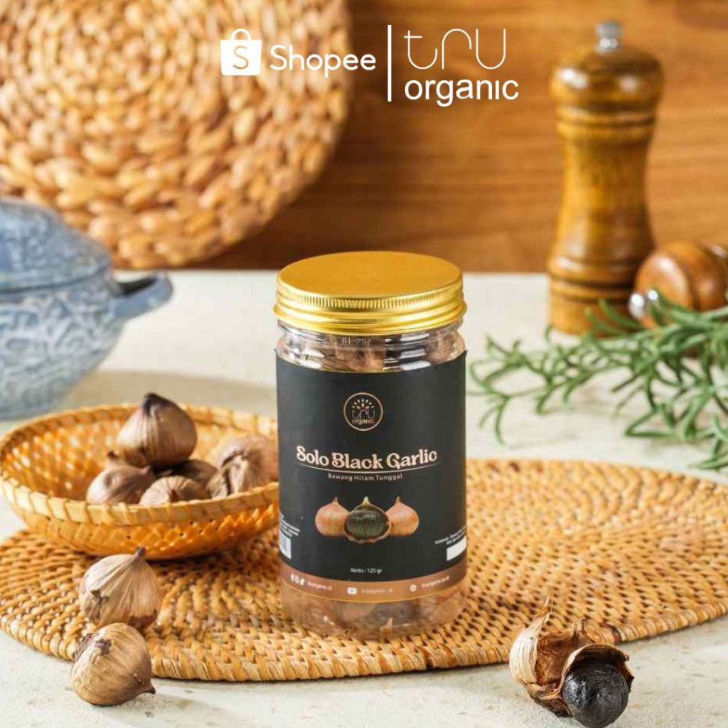 

TRUorganic Black Garlic 125gr - Bawang Hitam Tunggal | Bawang Putih Tunggal Hitam