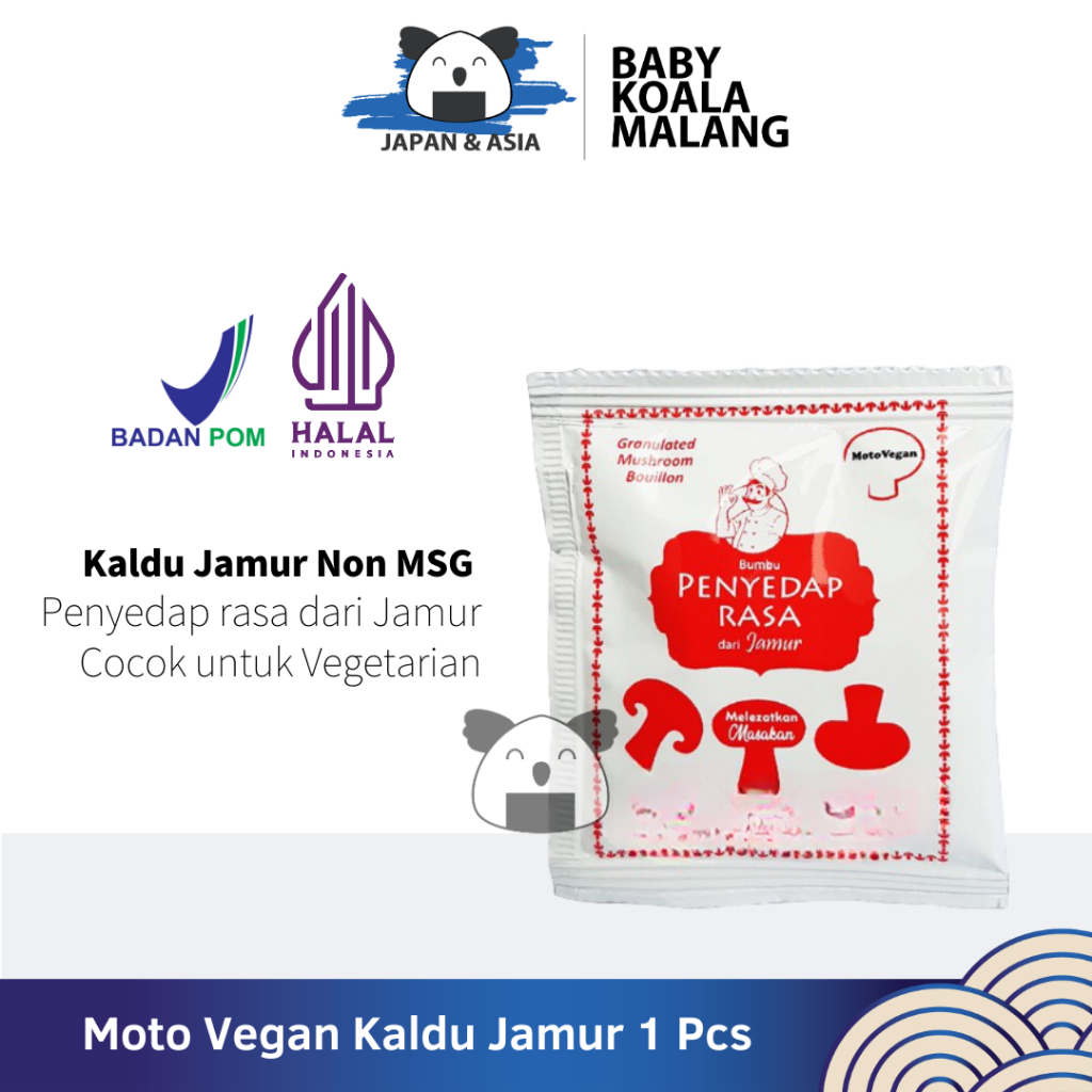 

MOTO VEGAN Kaldu Jamur Non MSG Sachet 1 Pcs│ Bukan Totole- BKM