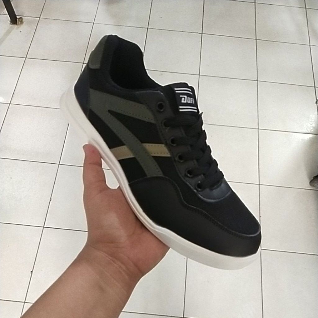 Duff Sepatu Sneakers Draco Hitam Putih Original