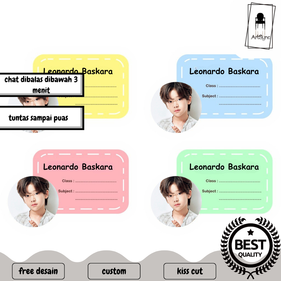 

Sticker label buku pelajaran custom nama/ STIKER MAPEL