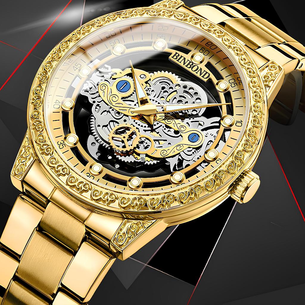 COD✅ Jam Tangan Pria Semi Automatic Desain Mewah Transparant New Model Gaya Klasik Bergaya Keren Kac